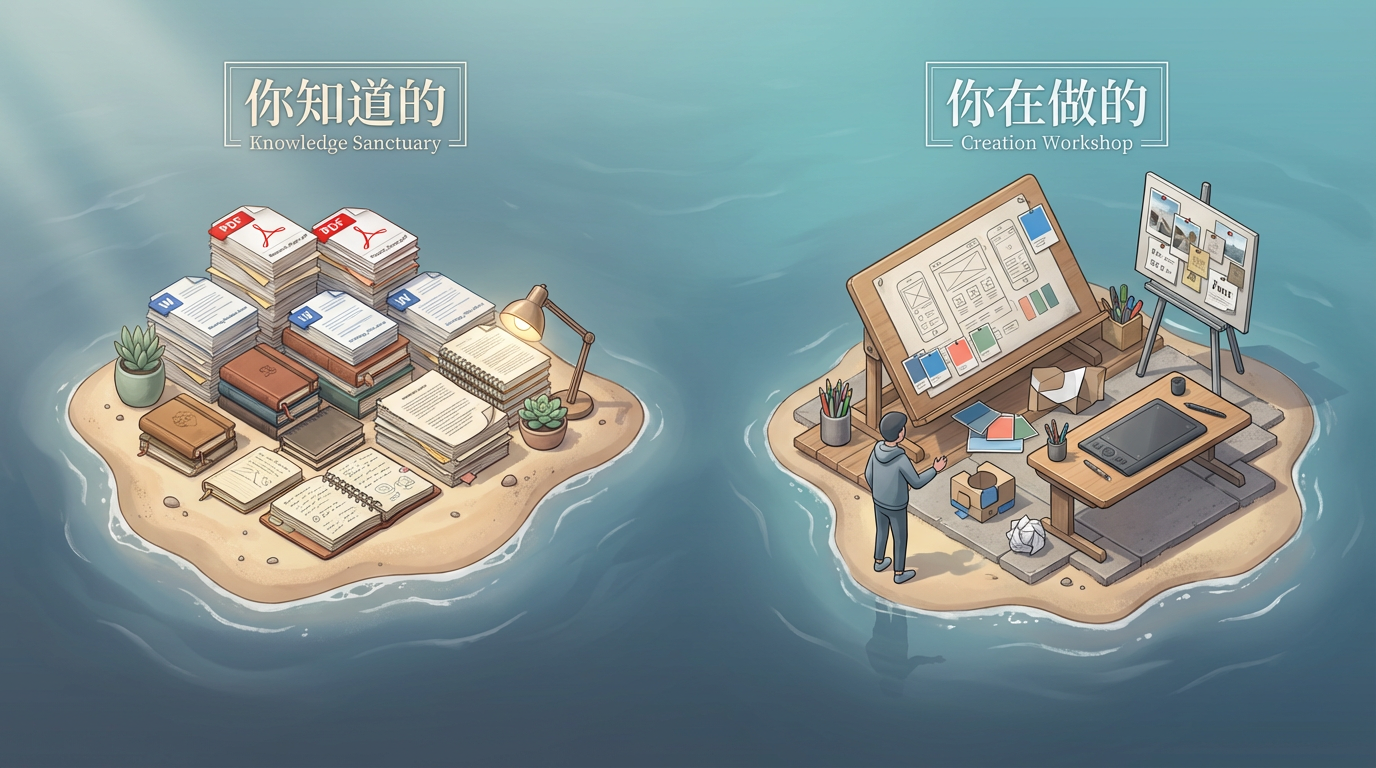 知识孤岛 - 知识和创作分离的问题